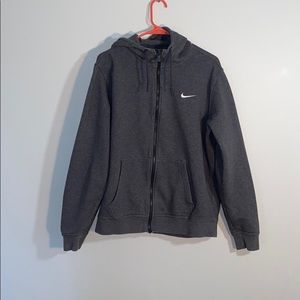 Nike zip up grey hoodie. Size L.